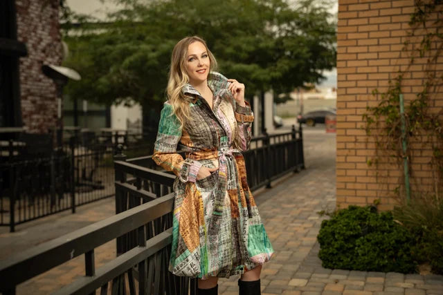 Samuel Dong's Printed Bubble Coat Dress - (19 Options)