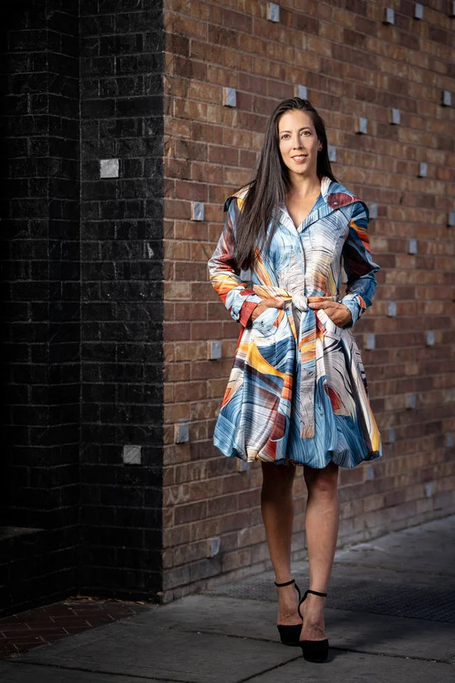 Samuel Dong's Printed Bubble Coat Dress - (19 Options)