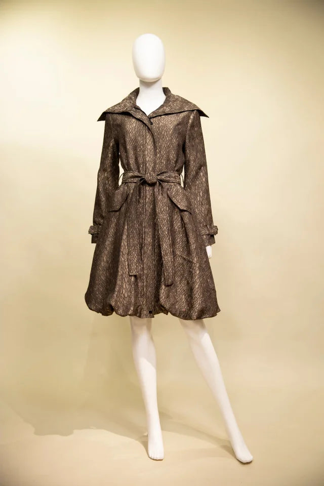 Samuel Dong's Woven Bubble Coat Dress (6 Color Options)