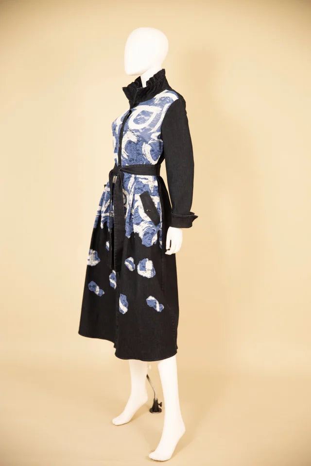 Samuel Dong's Demin Laser Embroidery Dress