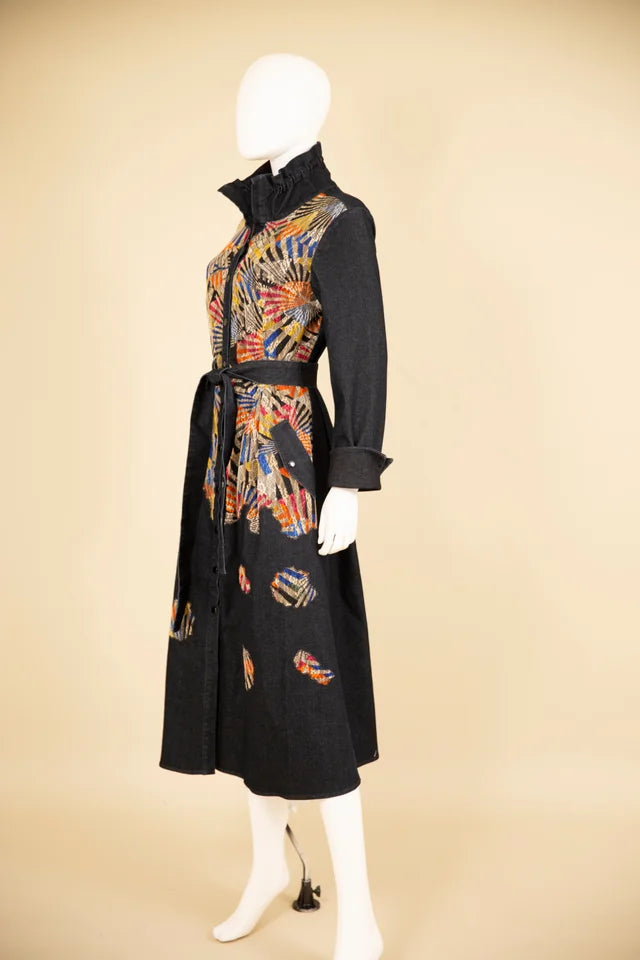 Samuel Dong's Demin Laser Embroidery Dress
