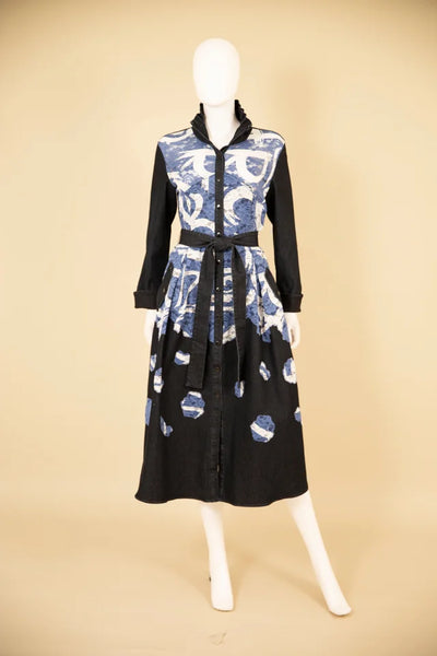Samuel Dong's Demin Laser Embroidery Dress