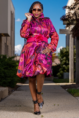 Samuel Dong's Printed Bubble Coat Deep Shades (6 Color Options)