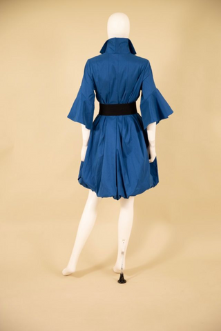 Samuel Dong Ruffle Bubble Coat Dress