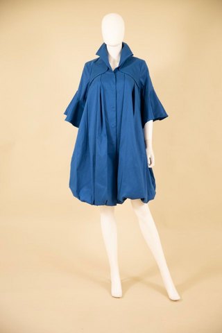 Samuel Dong Ruffle Bubble Coat Dress