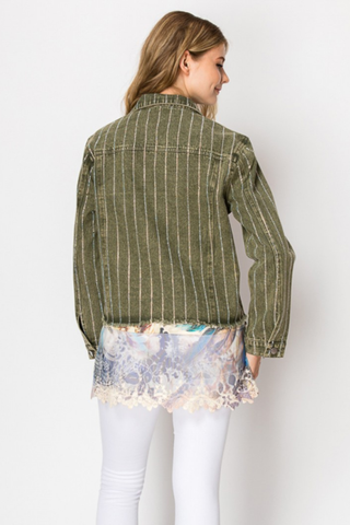 Olive Gleam Denim