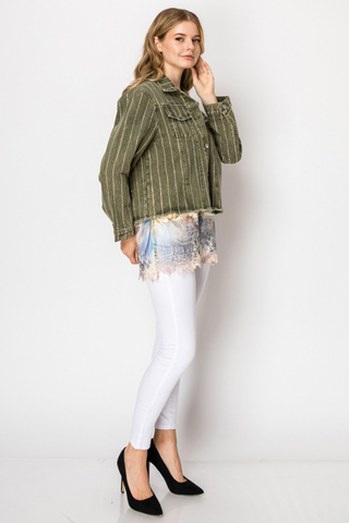 Olive Gleam Denim