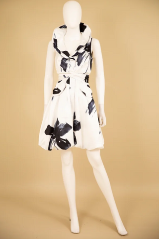 Samuel Dong's Print Double Collared Bubble Dress (1) (17 Color Options)