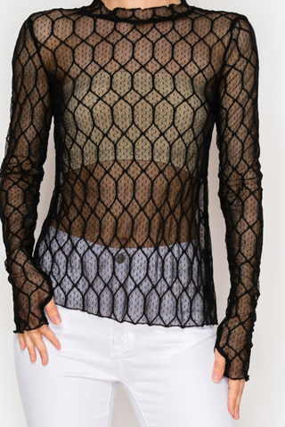 Shadow Web Lace Top