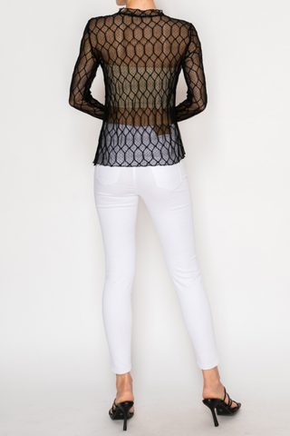 Shadow Web Lace Top