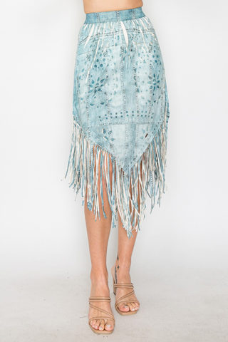 Wild Edge Fringe Skirt