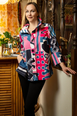 Samuel Dong's Printed A-line Jacket