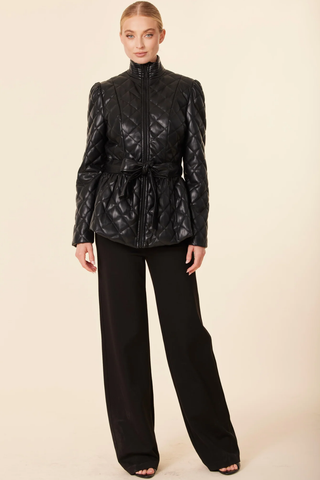 Midnight Quilted Moto Jacket