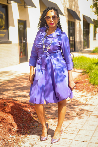 Samuel Dong's Ruched Dupioni Dress (5 Color Options)