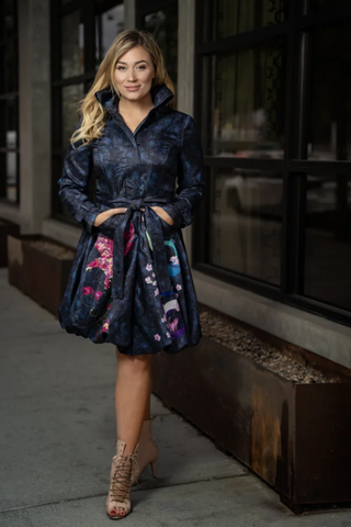 Samuel Dong's Printed Bubble Coat Deep Shades (6 Color Options)