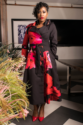 Samuel Dong's Floral Printed Trench (4 Color Options)