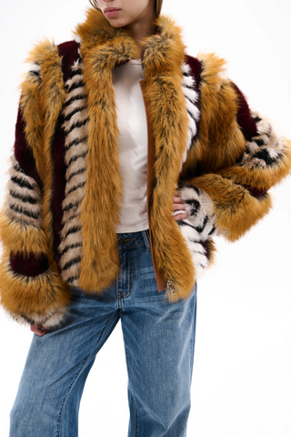 Wild Streak Faux Fur Jacket 🐆🔥