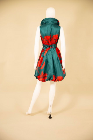Samuel Dongs Printed Double Collar Bubble Dress Deeps, Darks, & Bolds (3 Color Options)