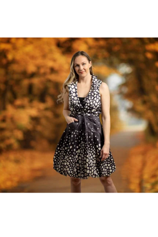 Samuel Dongs Printed Double Collar Bubble Dress Deeps, Darks, & Bolds (3 Color Options)