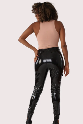 Slick Ruffle Leggings