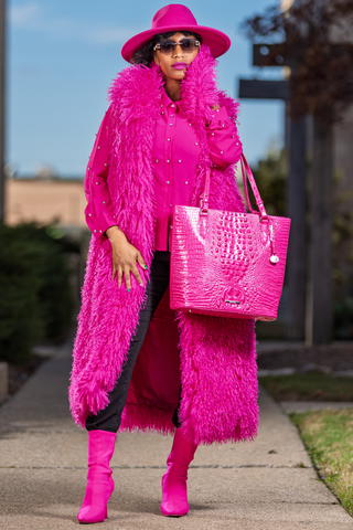 Glam Luxe Shag Maxi Vest