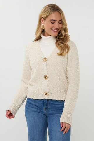 Glam Button Knit Sweater