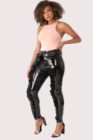 Slick Ruffle Leggings