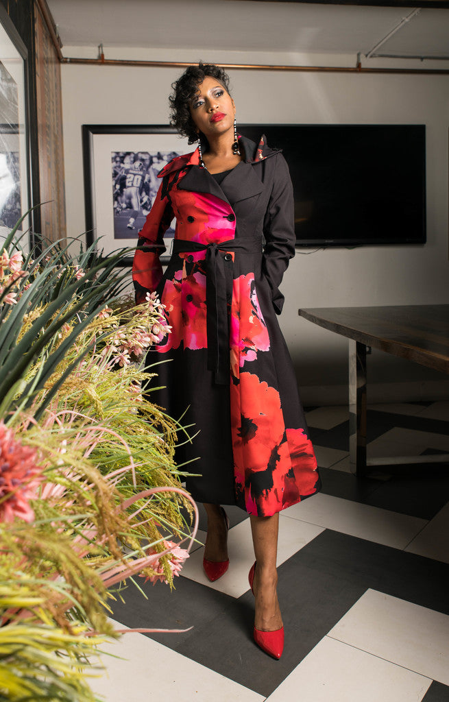Samuel Dong's Floral Printed Trench (4 Color Options)
