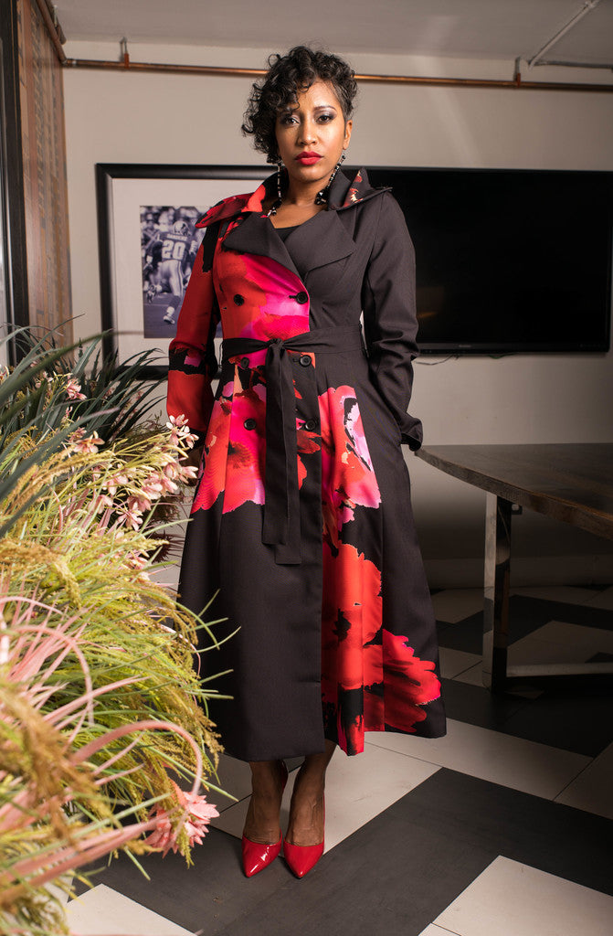 Samuel Dong's Floral Printed Trench (4 Color Options)