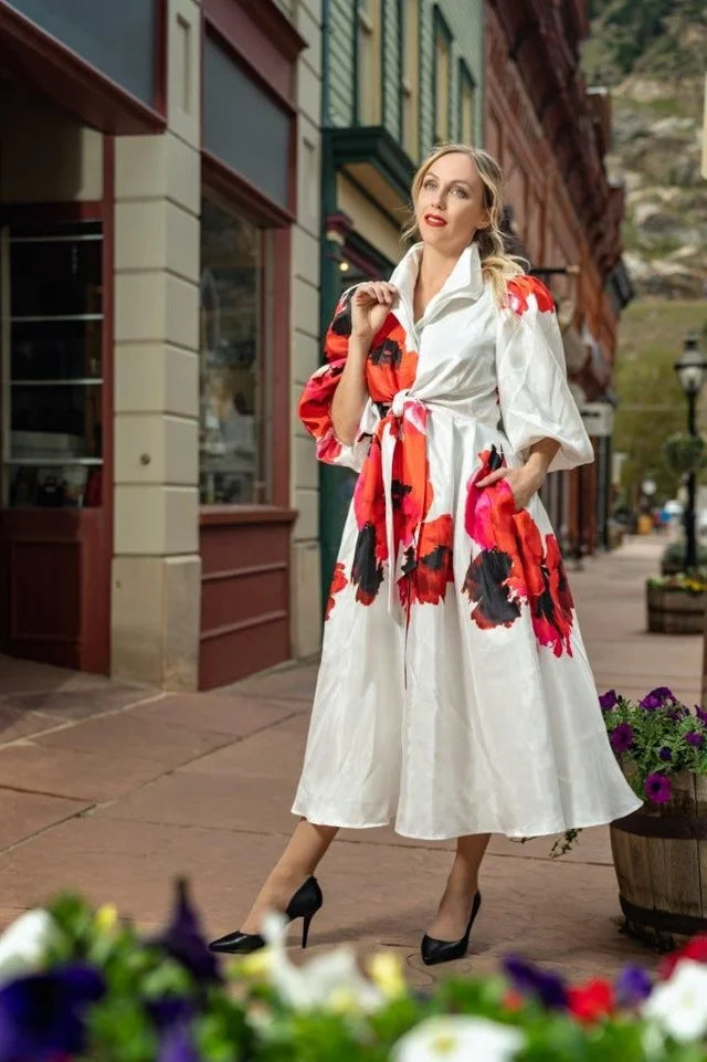 Samuel Dong Floral Bubble Dress