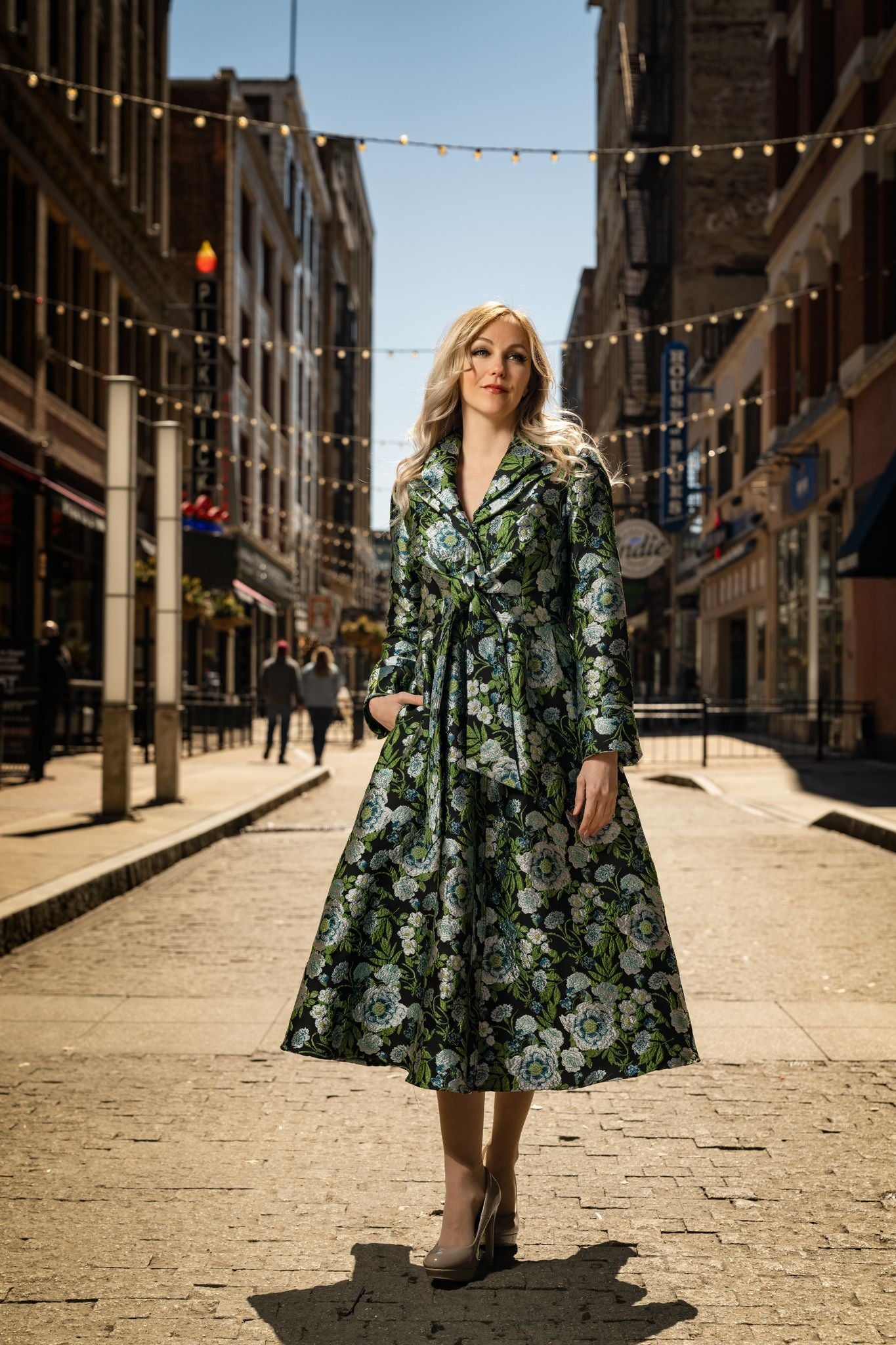 Samuel Dong's Floral Double Collared Dress